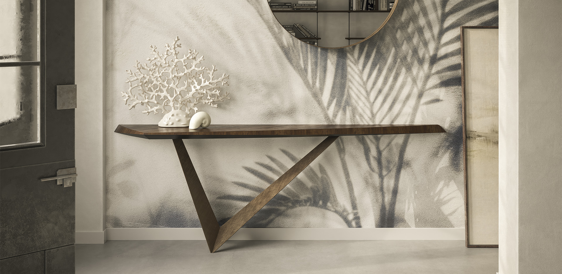 conosolle di design, dalla forma irregolare